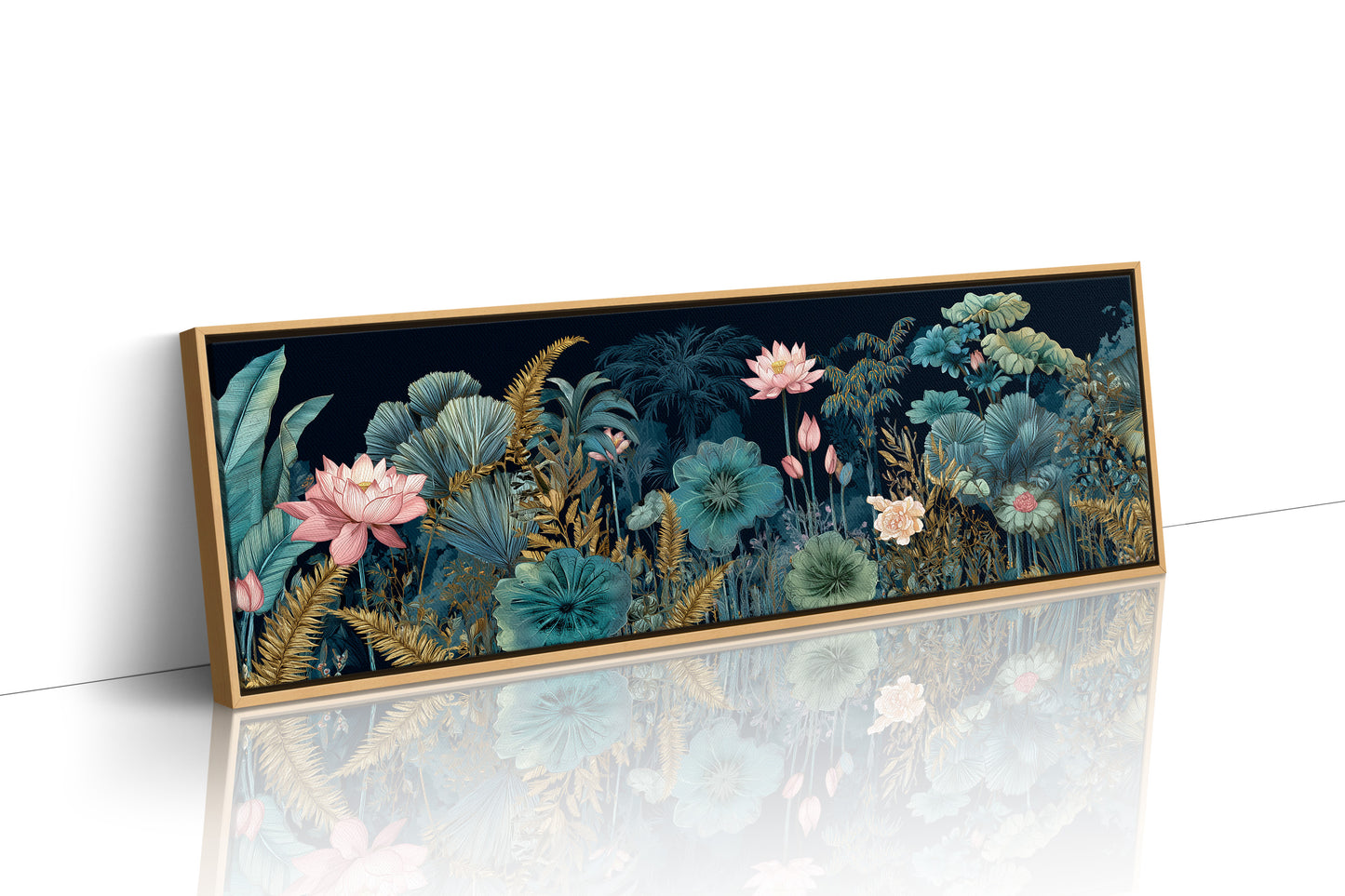 Lotus Garden Under Midnight Blue