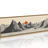 Sun Rises Over Carved Peaks