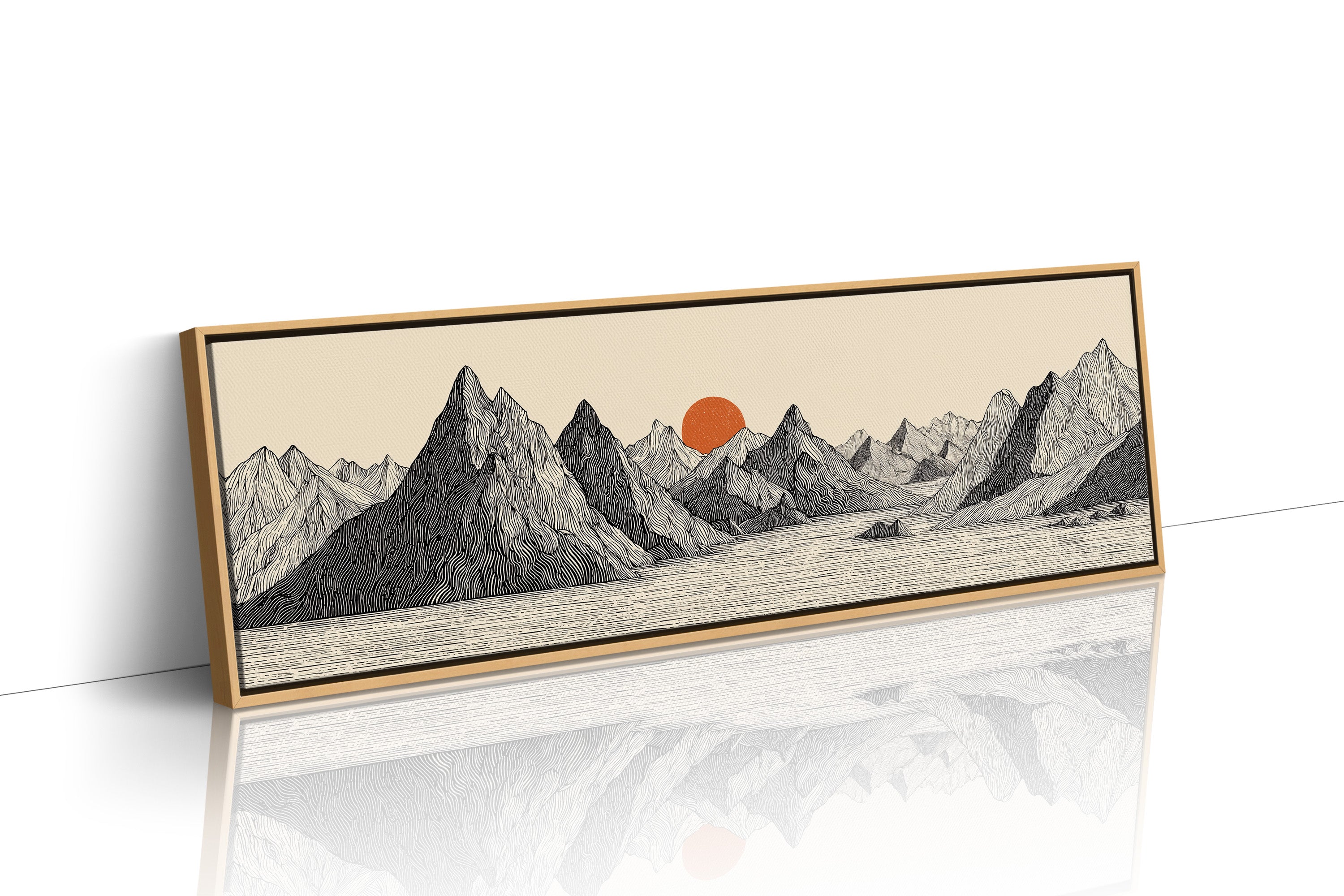 Sun Rises Over Carved Peaks