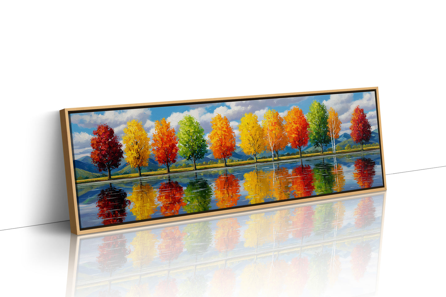 Rainbow Trees Along the Water