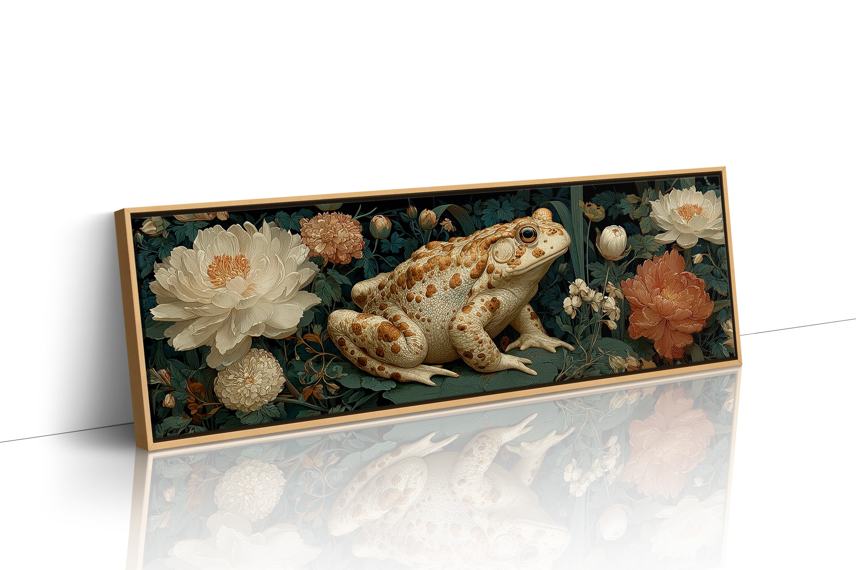 Garden Toad Among Blossoms
