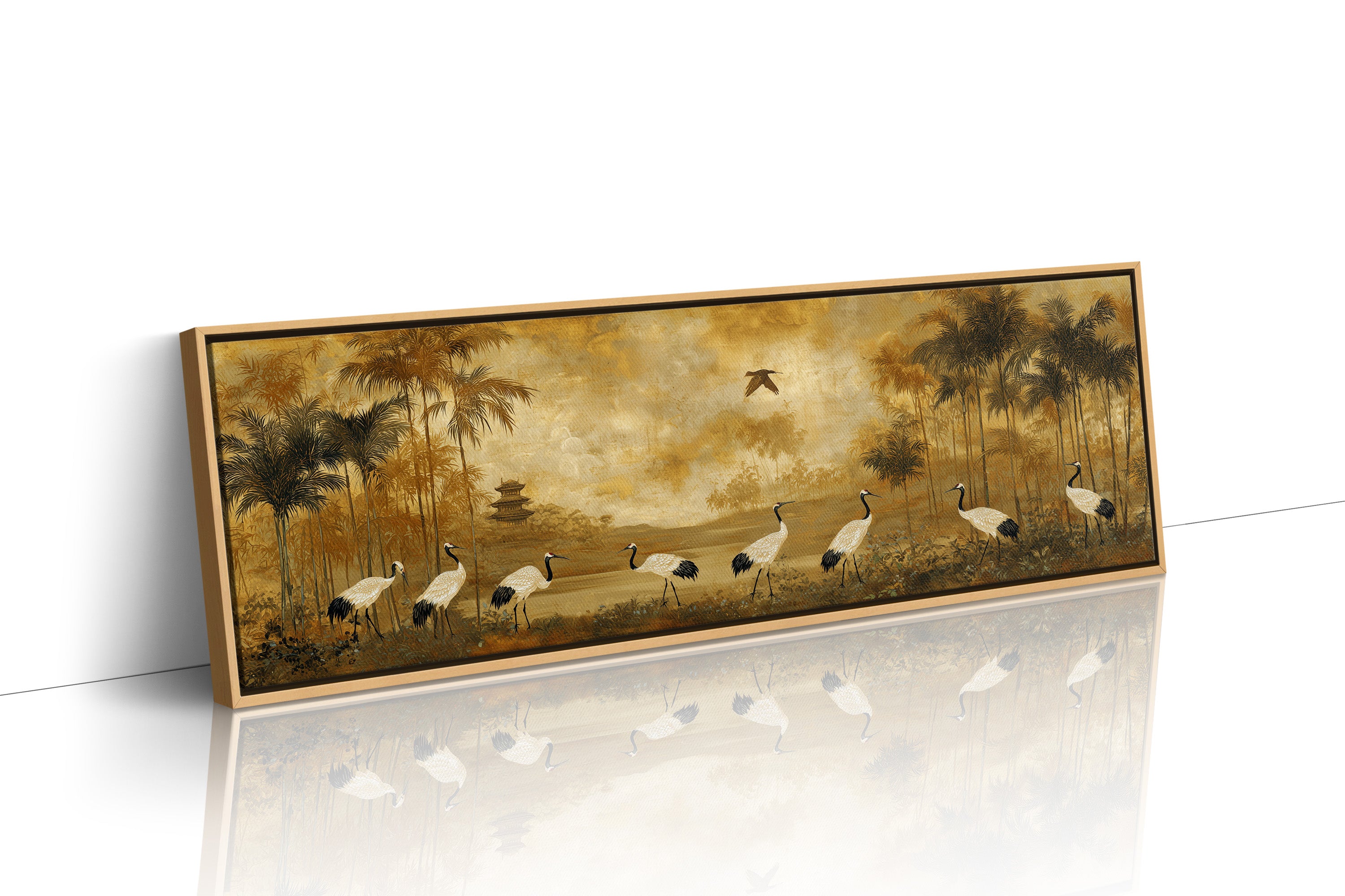 Cranes Crossing the Golden Grove