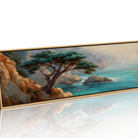 Windswept Tree Above Turquoise Shores