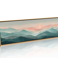 Pastel Ridges Beneath a Rising Sun