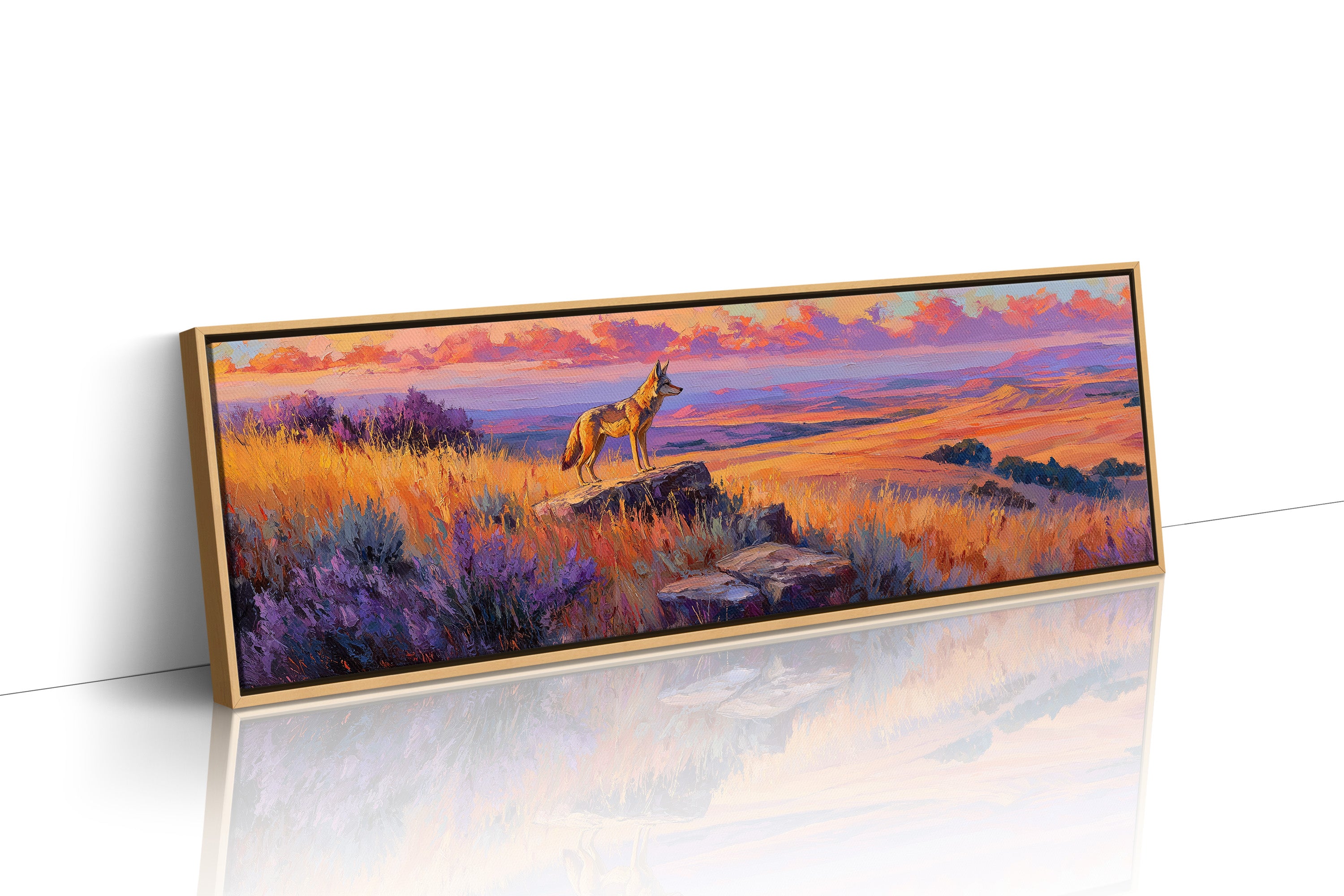 Coyote Standing in Painted Dawn