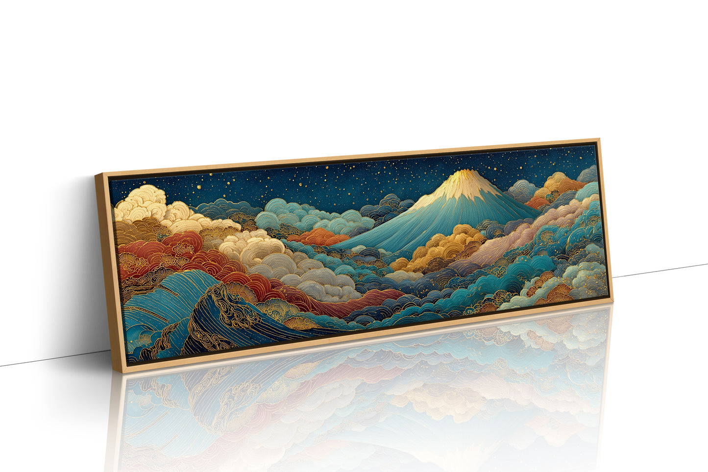 Night Sky Rising Over Gilded Clouds