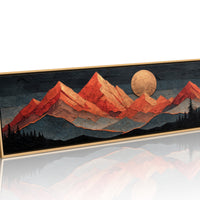 Copper Moonrise Over Ember Peaks