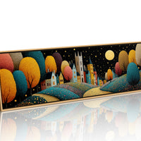 Moonlit Stroll Through the Painted Village