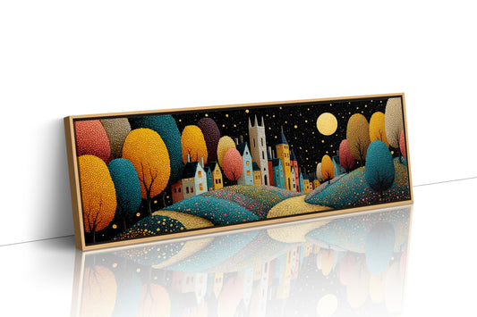 Moonlit Stroll Through the Painted Village