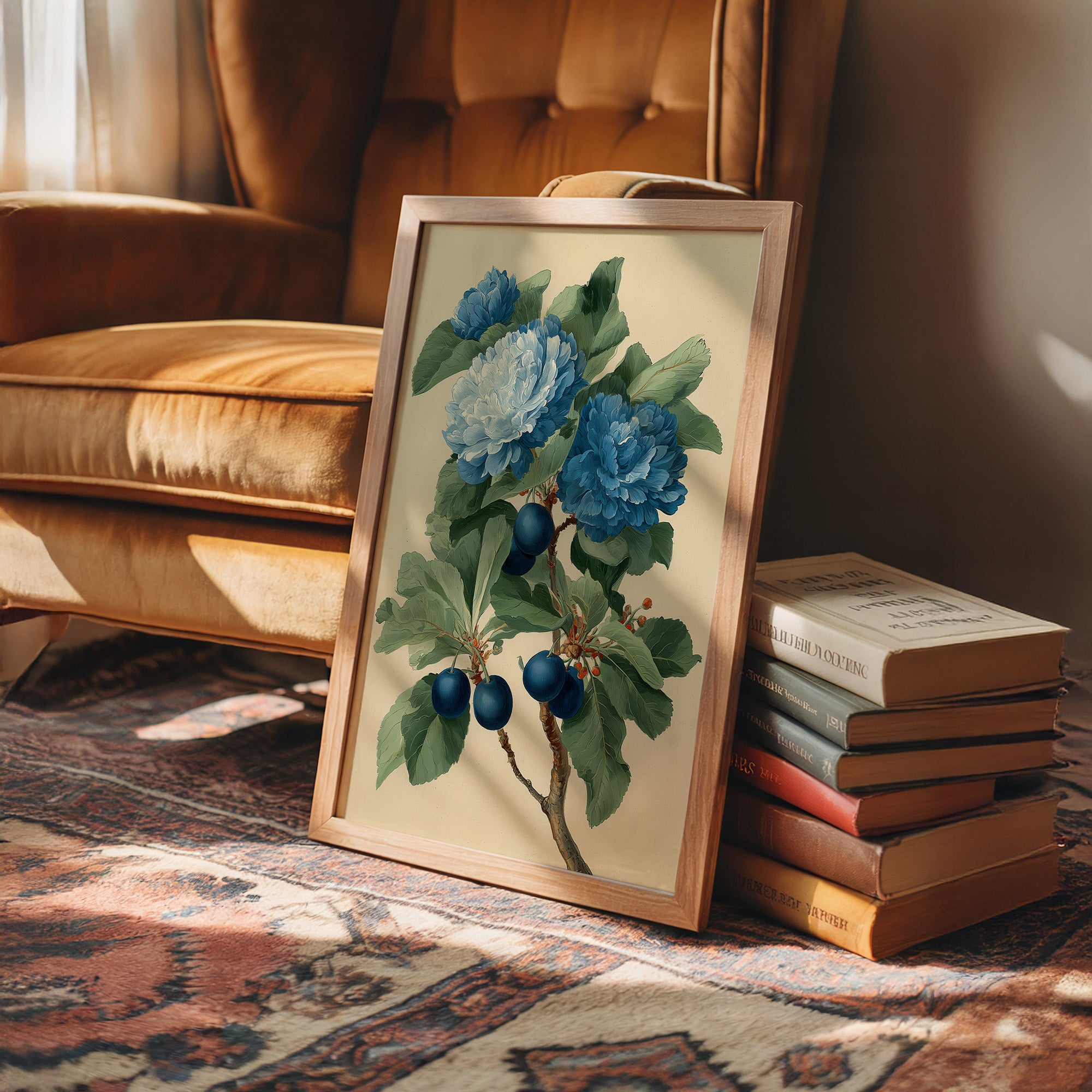 Blue Blooms and the Last of the Plums