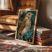 The Thrush Among Forget-Me-Nots