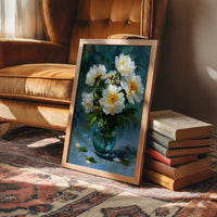 White Peonies on a Blue Afternoon