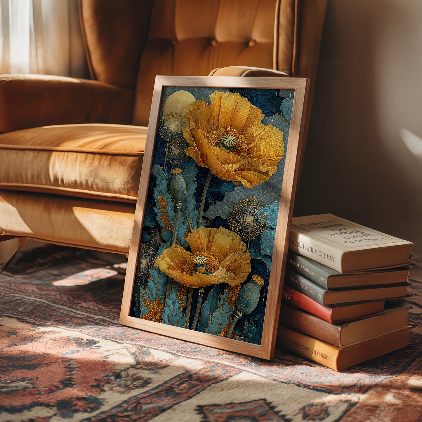 Gold Blooms Under a Quiet Moon