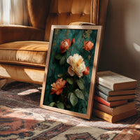 Roses Against the Weathered Wall