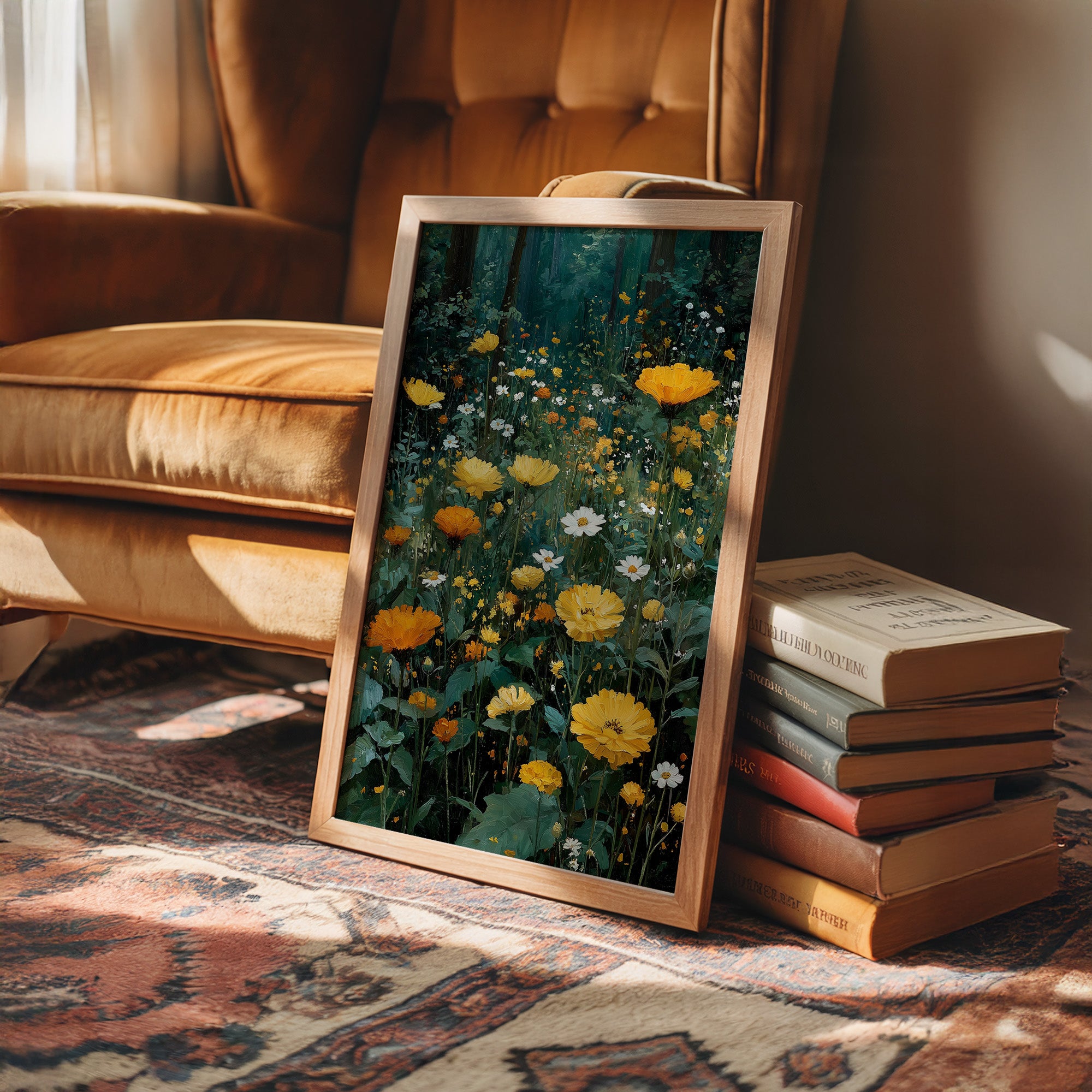 Marigolds at the Edge of the Forest