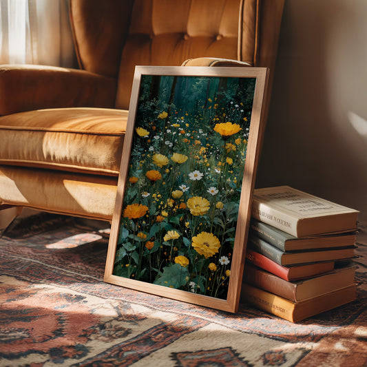 Marigolds at the Edge of the Forest
