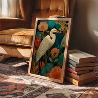 The Egret Stood Among Abundance