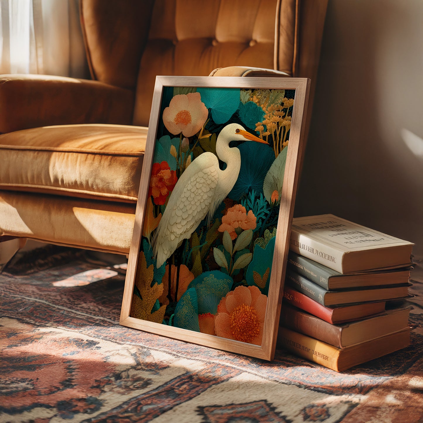 The Egret Stood Among Abundance
