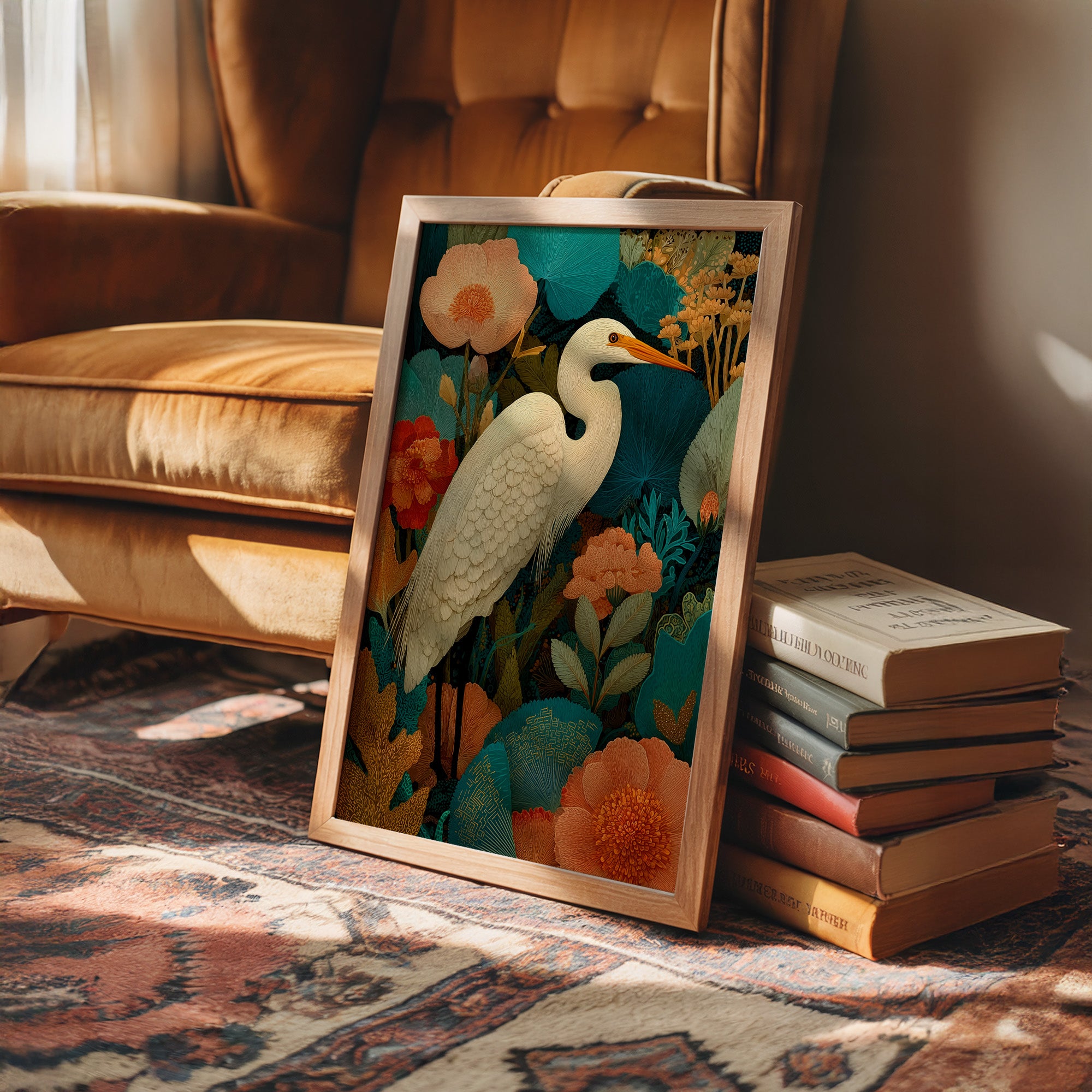 The Egret Stood Among Abundance