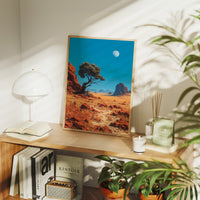 Noon Moon Over Red Country