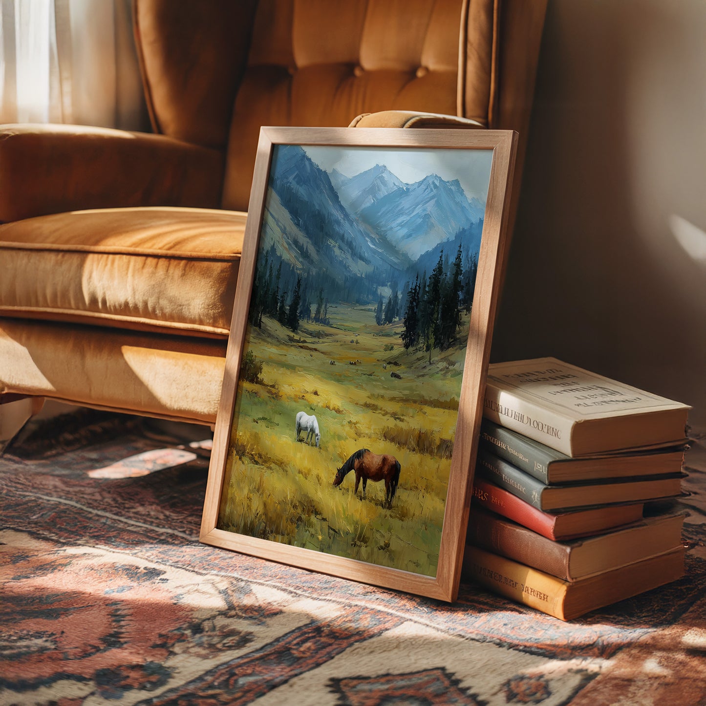 Two Horses, One Quiet Valley