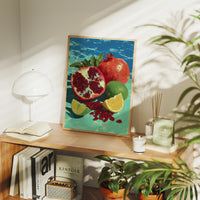 Pomegranate on Turquoise Tide