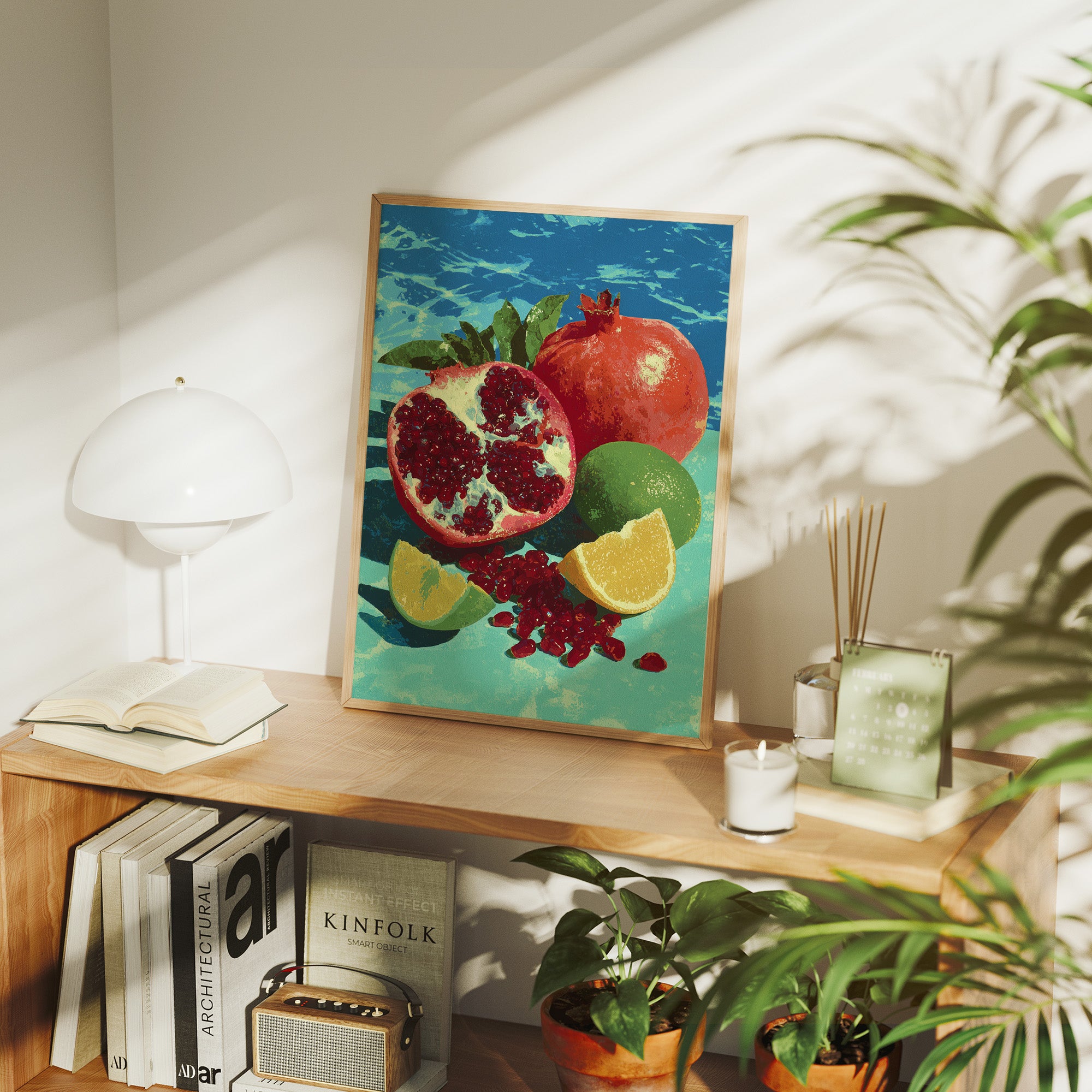 Pomegranate on Turquoise Tide