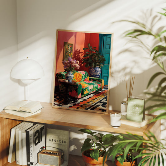Coral Room, Painted Sofa