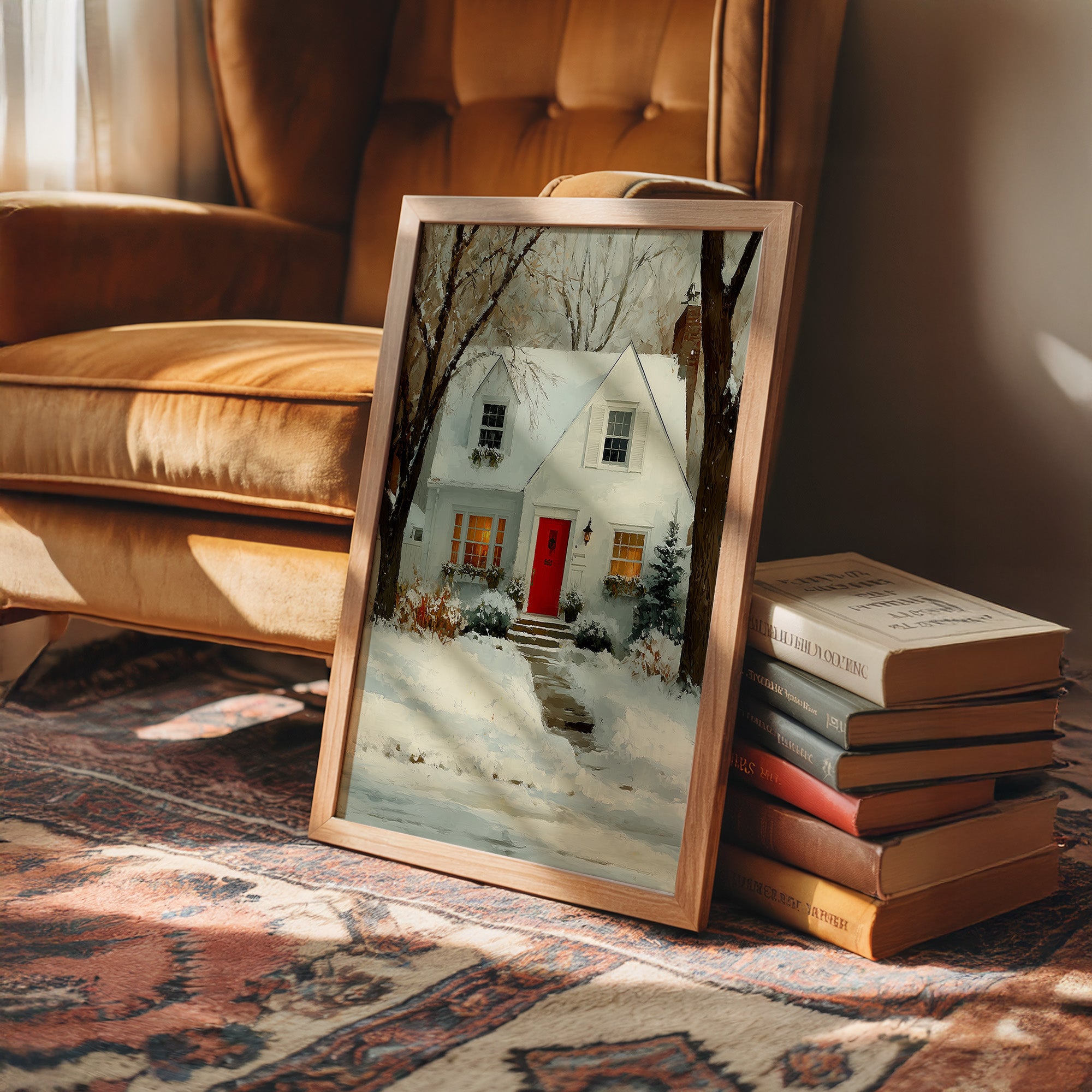 The Red Door in Winter