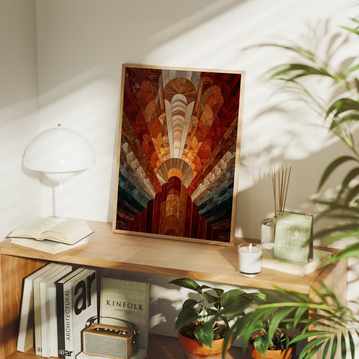 Deco Sunburst in Walnut