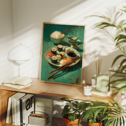 Sushi in Teal Shadow