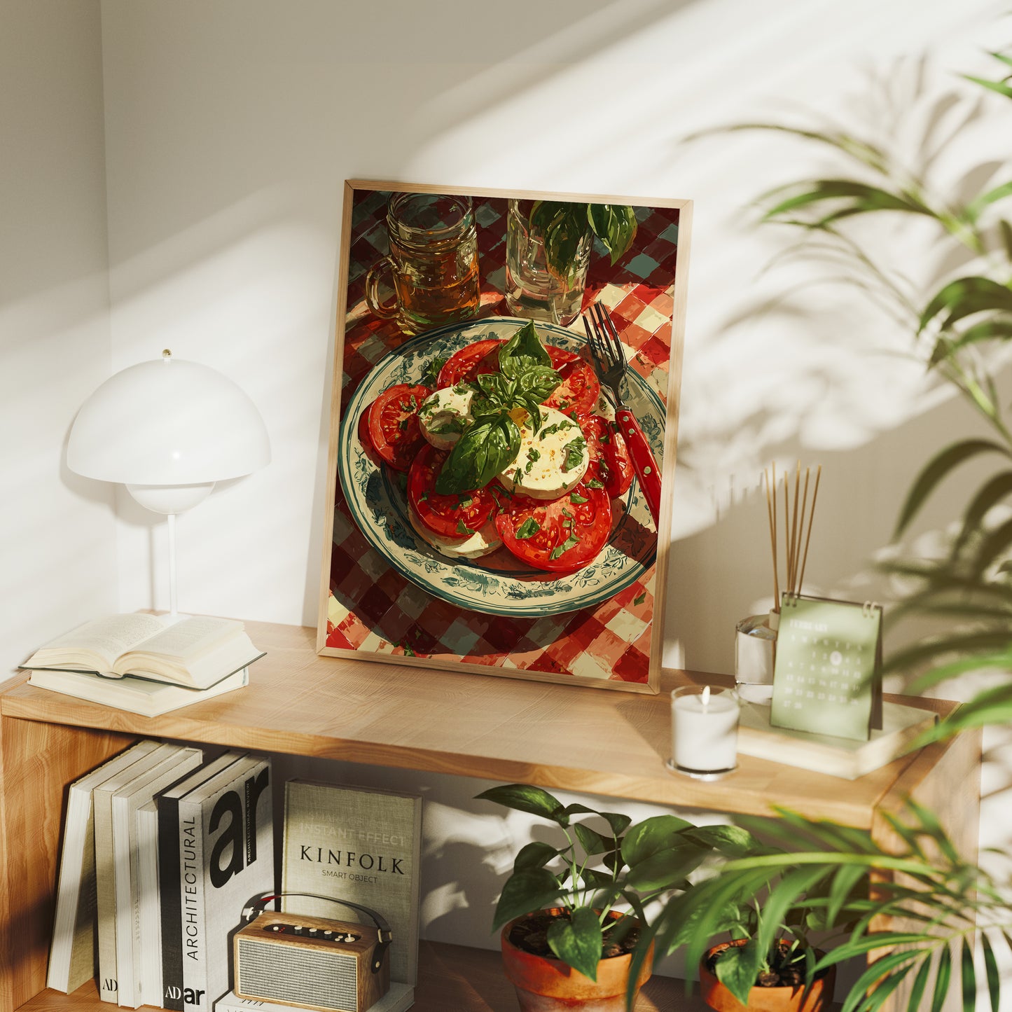 Caprese on Checkered Cloth