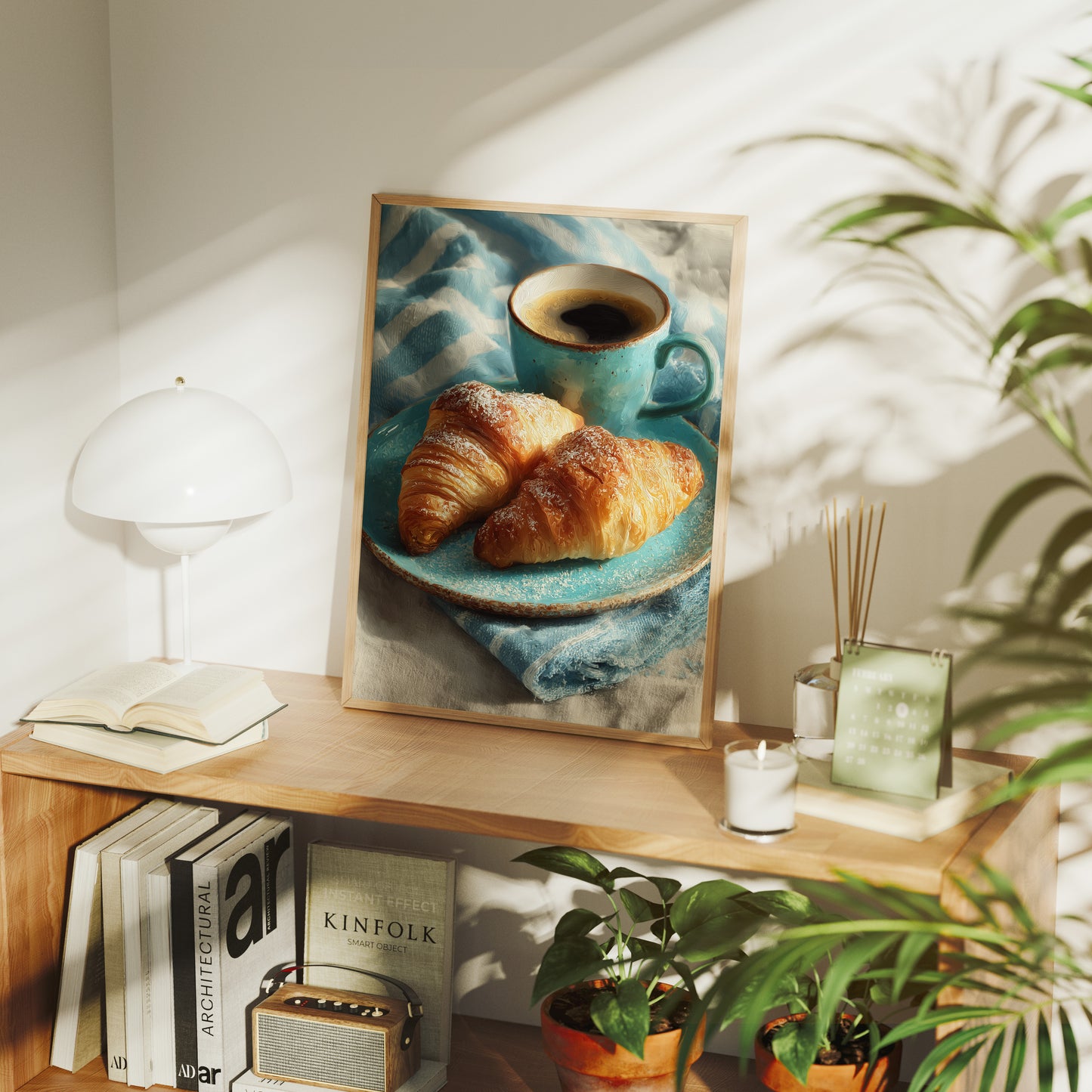 Croissants and Blue Linen