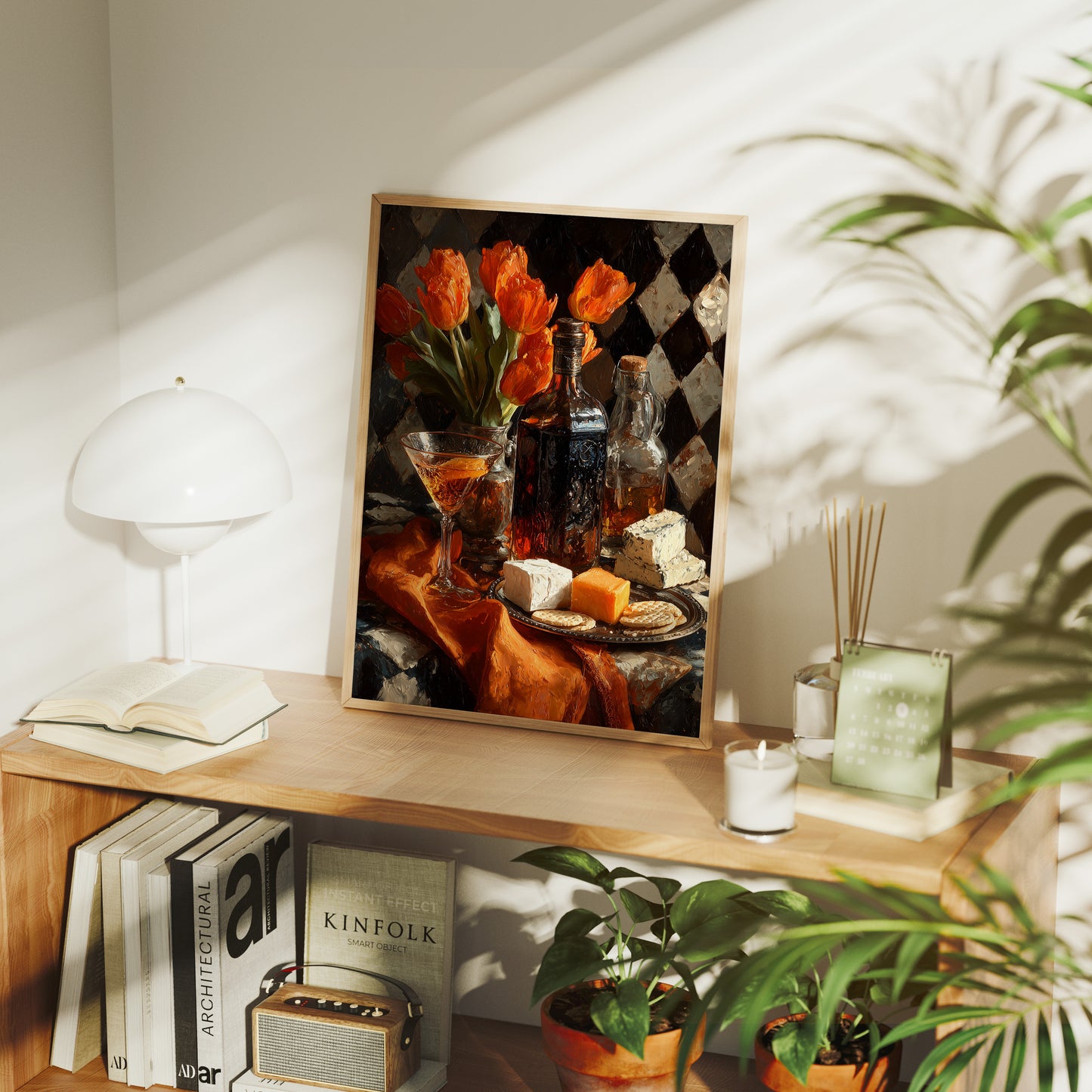Tulips, Wine, and Cheese Board