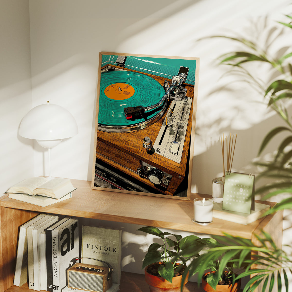 Spinning on Teal Vinyl