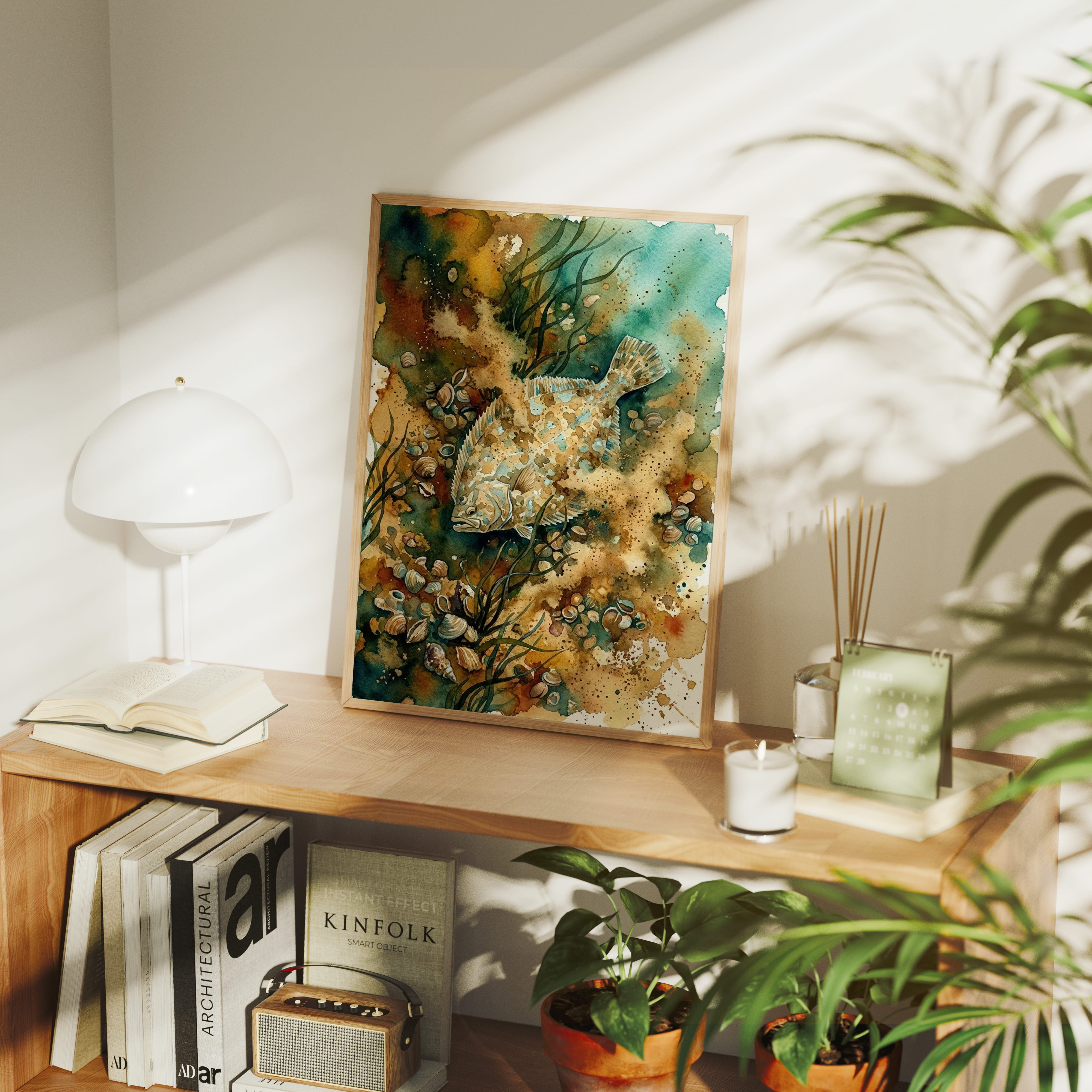 Sandy Camouflage: Watercolor Flounder Study