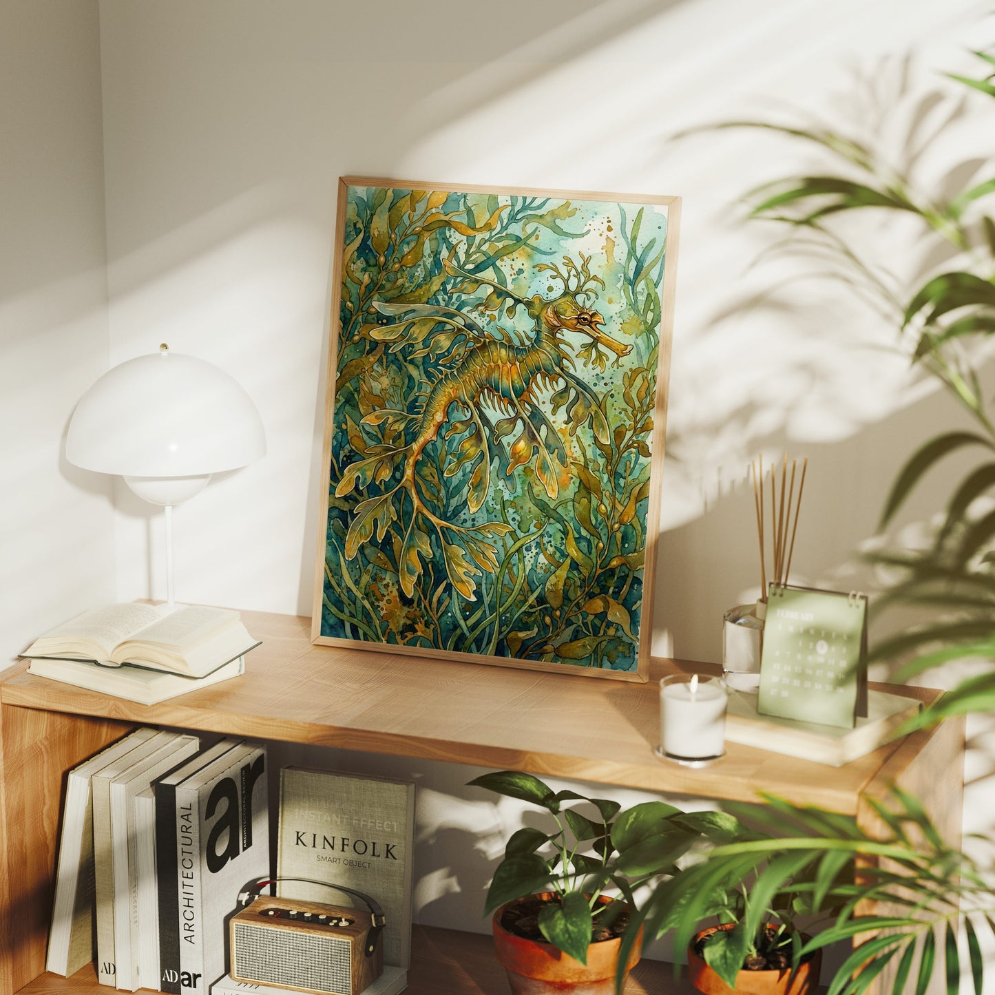 Kelp Disguise: Watercolor Leafy Sea Dragon