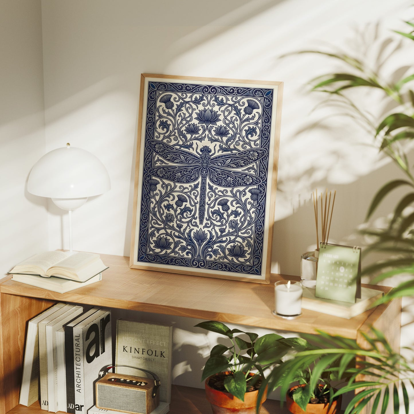 Dragonfly Lattice: Art Nouveau Pattern Study