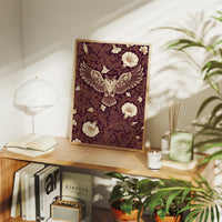 Owl in Flight: Art Nouveau Pattern Study