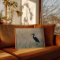 Heron in the Marsh Grass