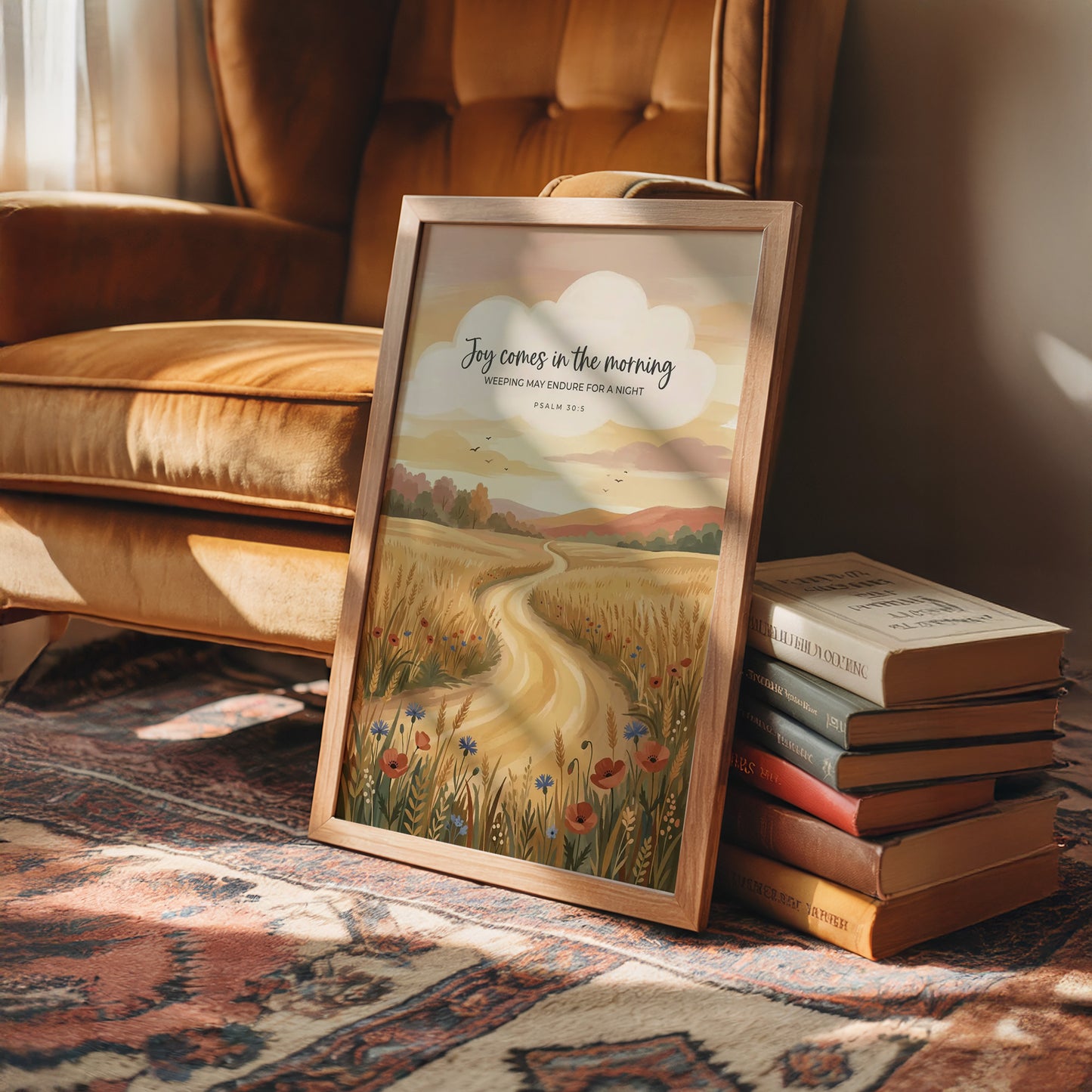 Joy Comes in the Morning: Harvest Scripture Print