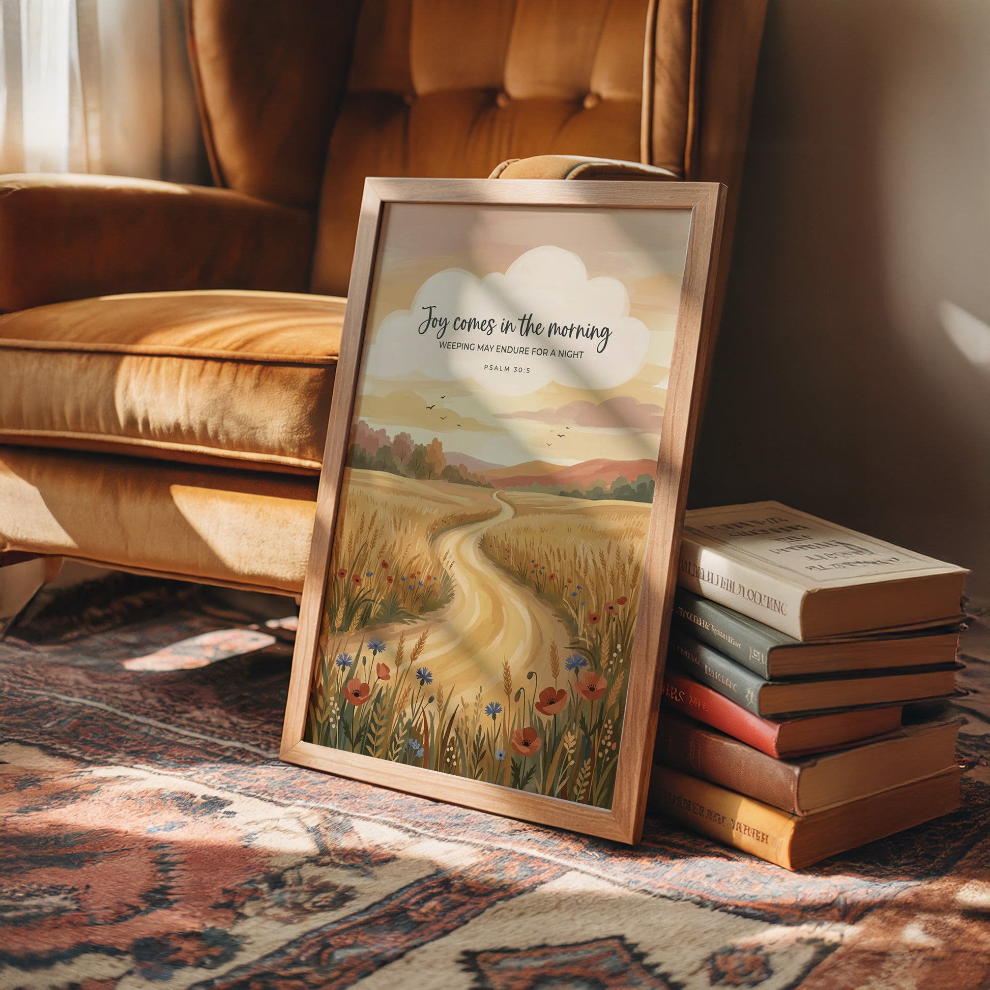 Joy Comes in the Morning: Harvest Scripture Print