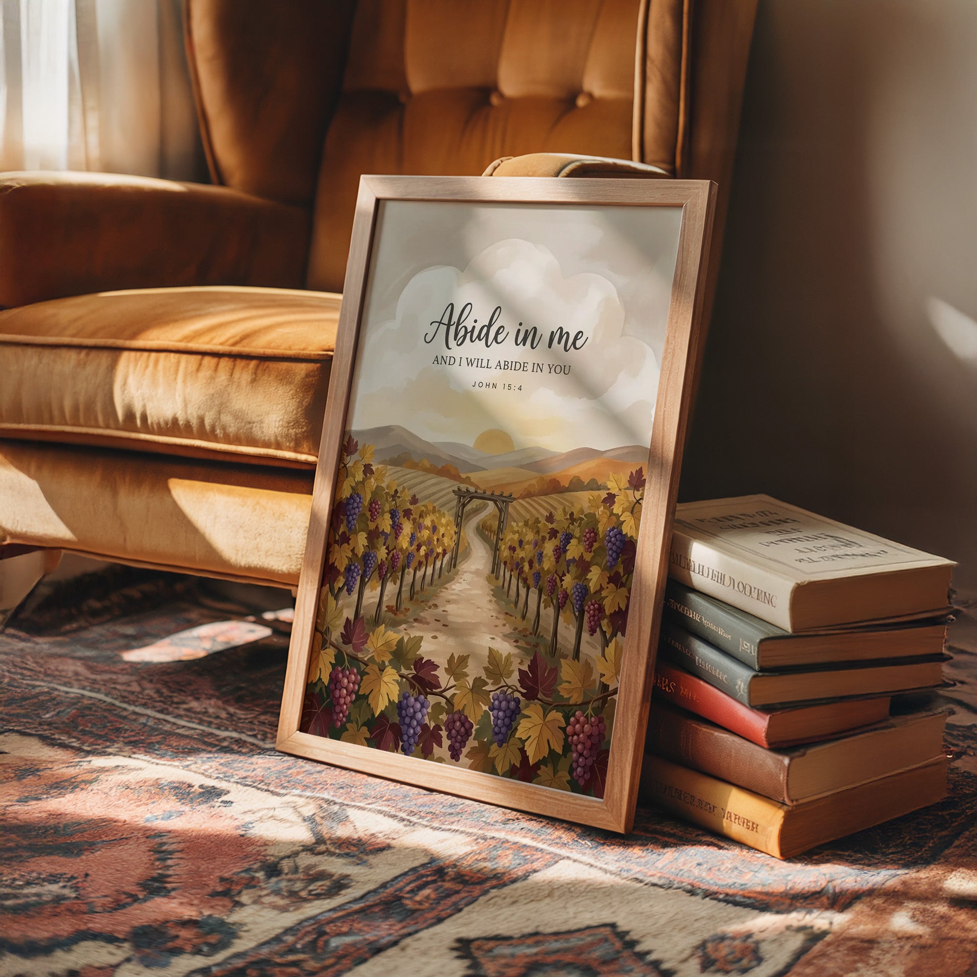 Abide in Me: Vineyard Scripture Print