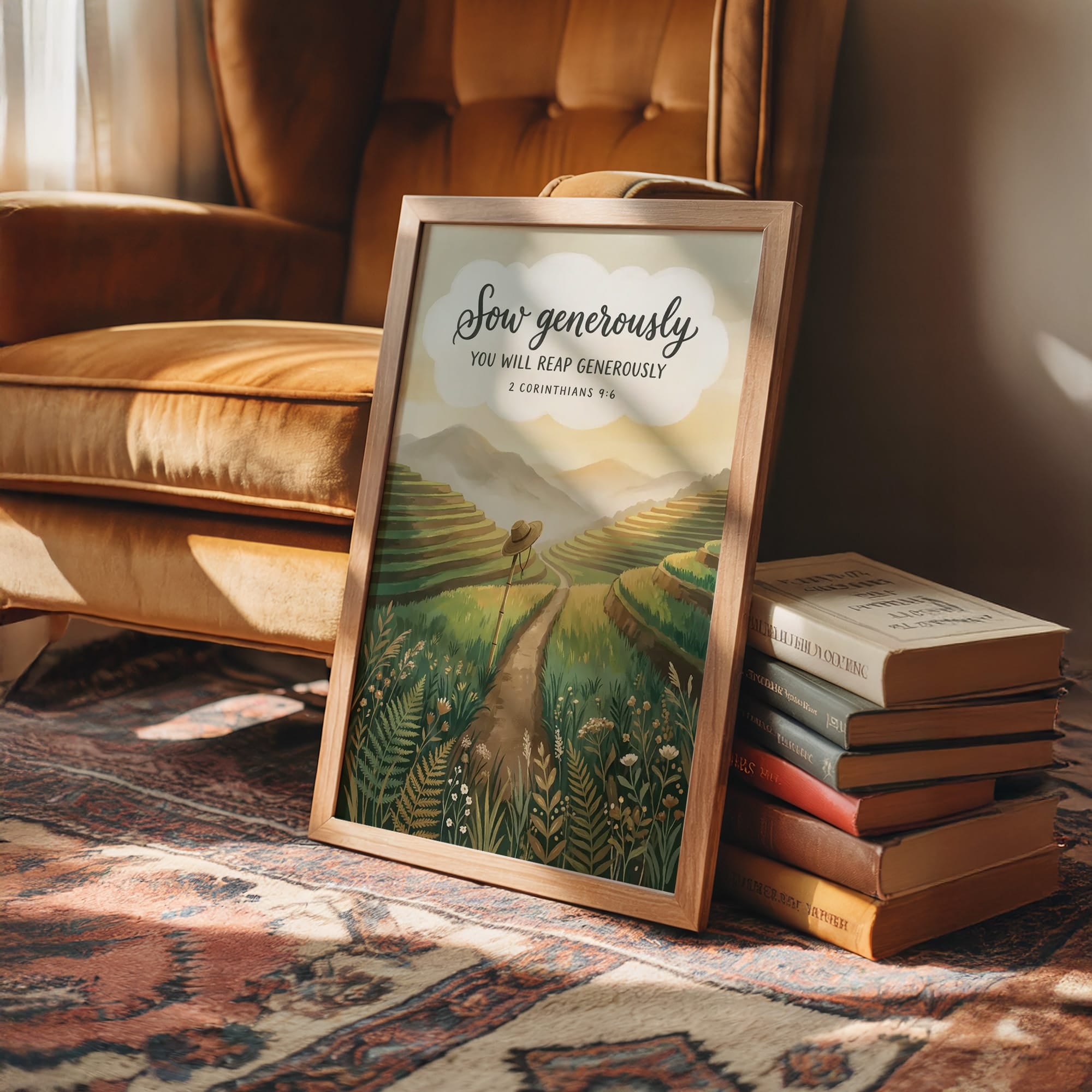 Sow Generously: Terraced Rice Field Path