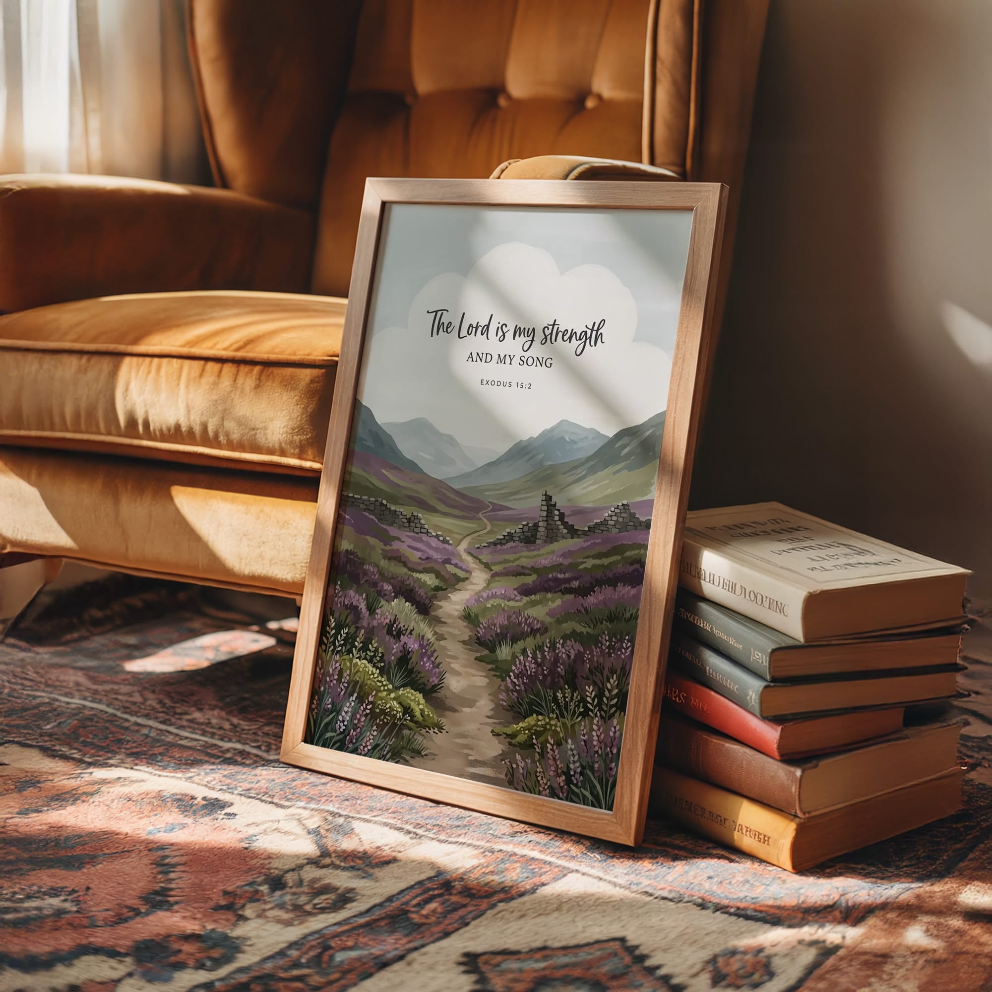 The Lord Is My Strength: Highland Heather Path