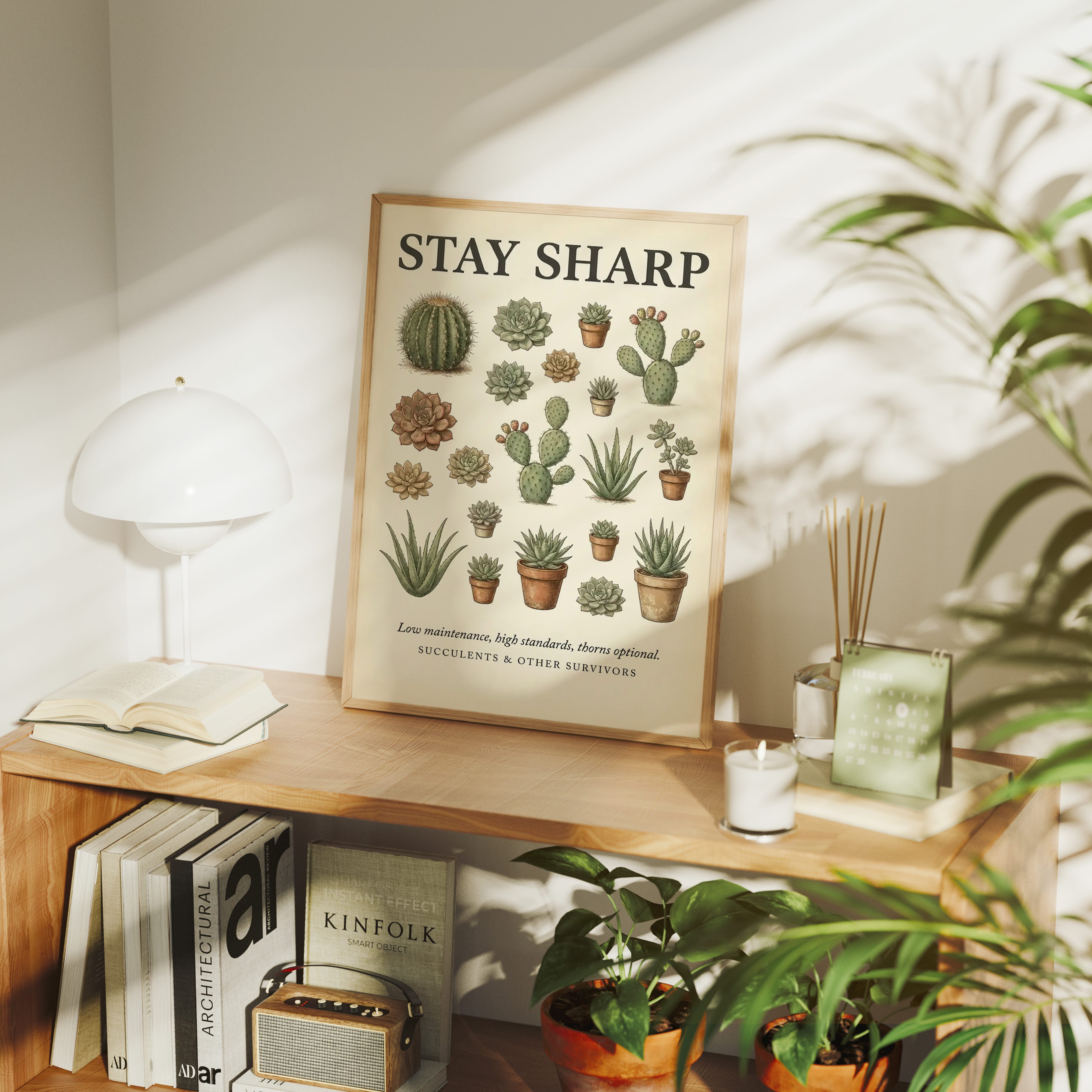 Stay Sharp: Vintage Succulent & Cactus Chart