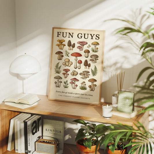 Fun Guys: Vintage Mushroom Chart
