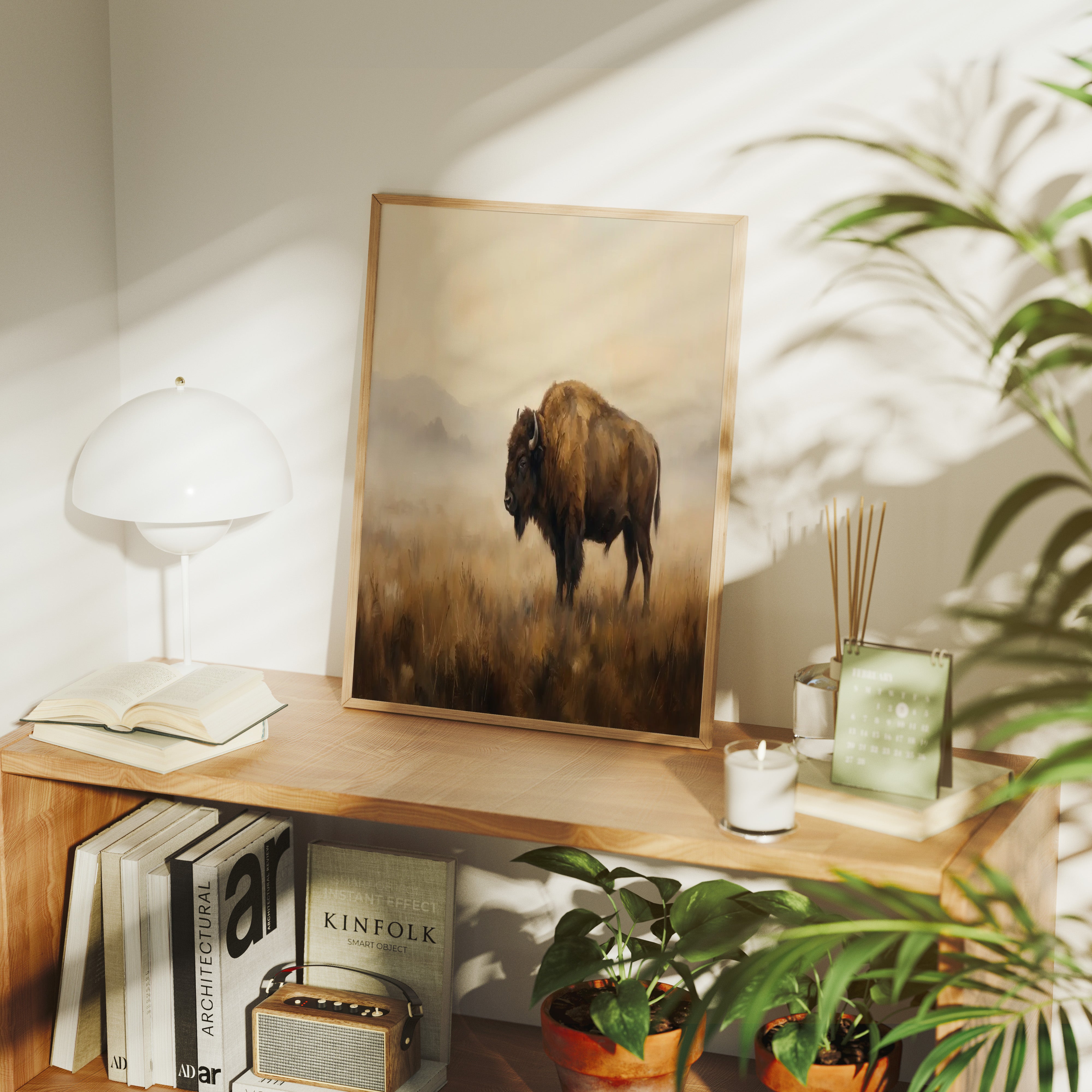 Bison in the Amber Haze