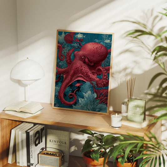 Crimson Depths Octopus