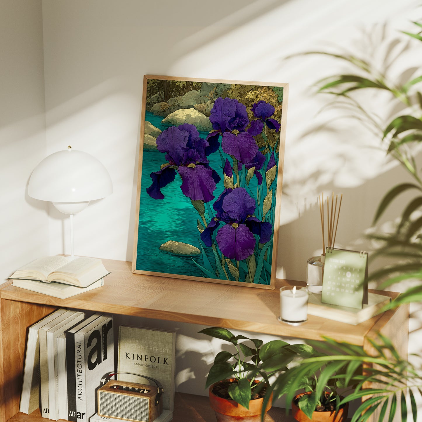 Indigo Blooms by the Stream
